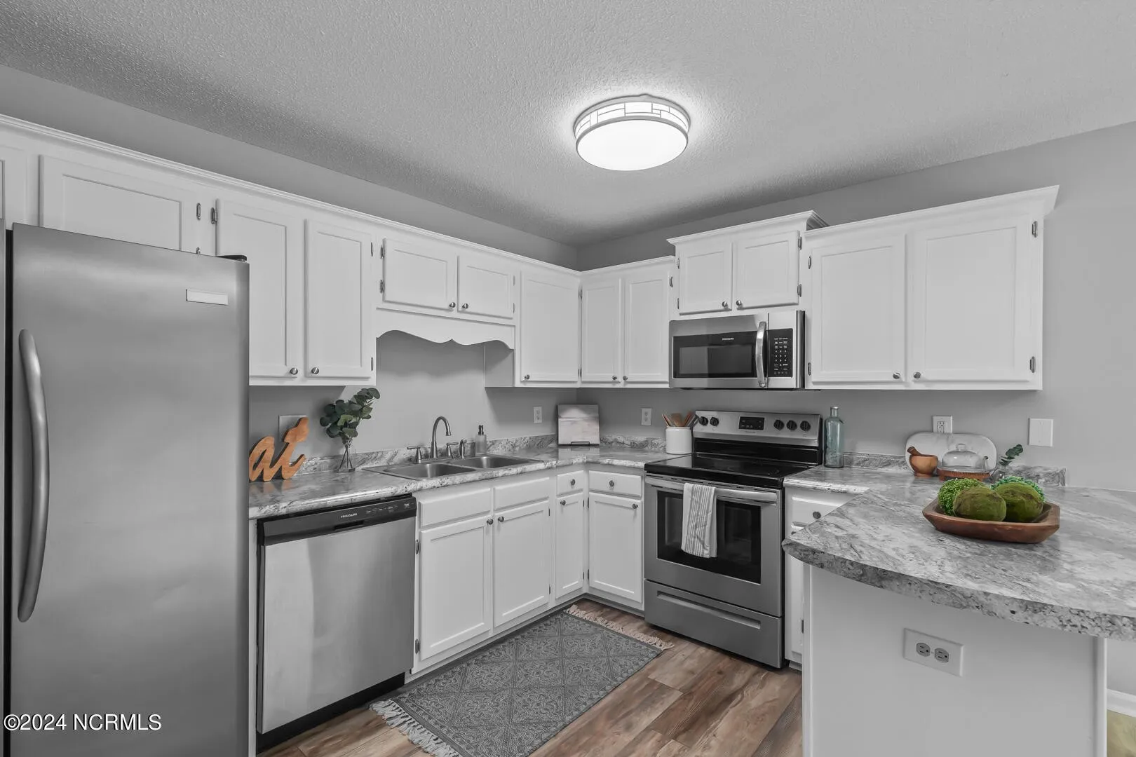 Updated kitchen of the Palamino Trail home in Jacksonville, NC