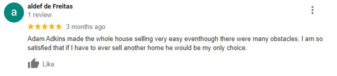 Google review from Allan about selling his house to Sell My House Fast ENC