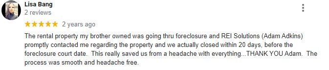 Homeowner review about a smooth, fair cash sale with a local buyer